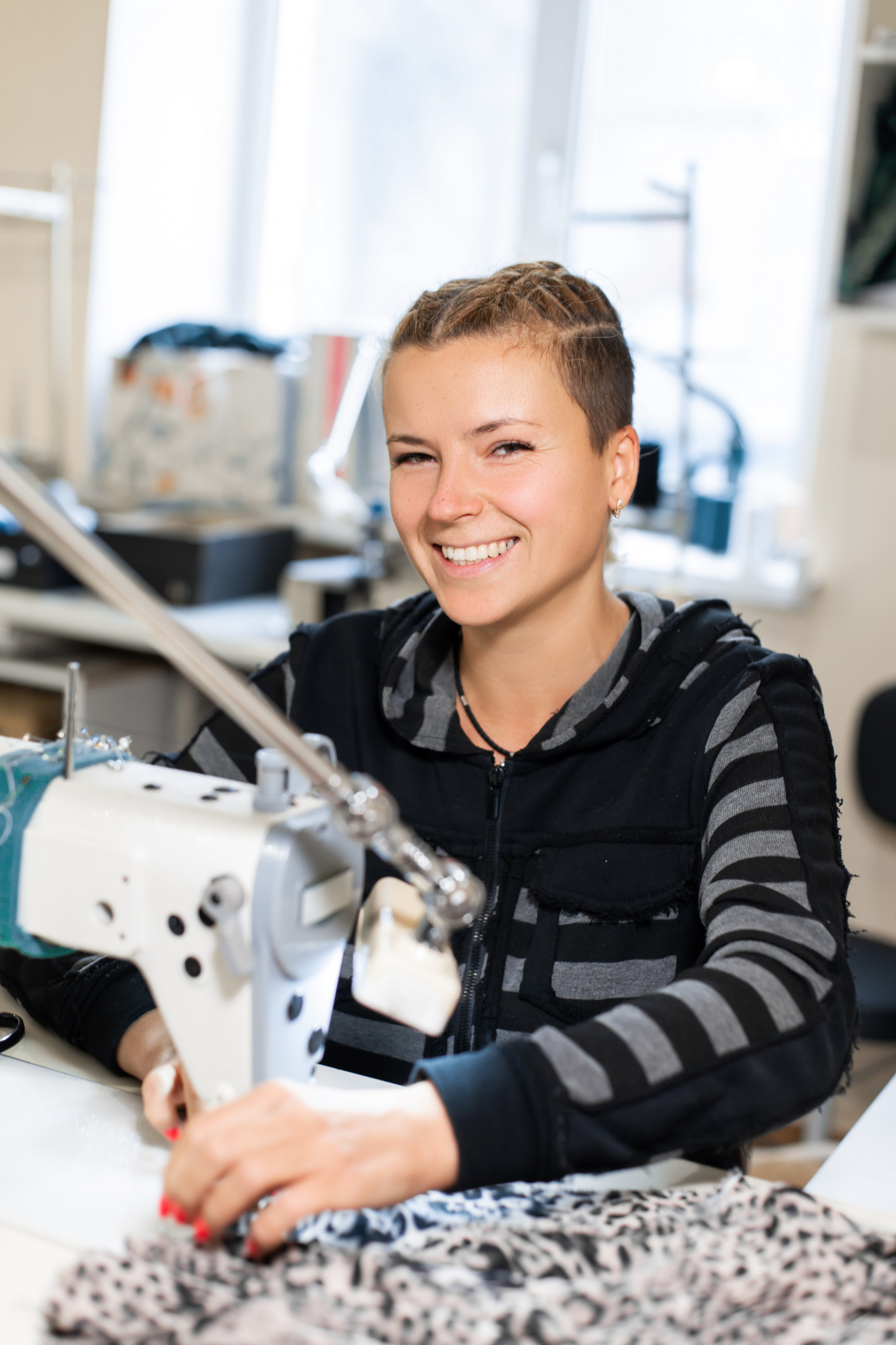 Portrait of stitch technician
